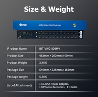 Procesador de Video BIT-VWC-809MV de 8 Canales con 9 Salidas HDMI, Salida HDMI de 9 Puertos, Matriz B sin Interrupciones (8 Entradas, Soporte 4K60)