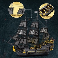 Bateau à voile Corsair 4708 pièces Rebrixx 66036 Briques de construction de modèle Jouet de construction en plastique ABS Éclairage à l'échelle 1:1