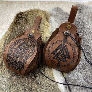 Accesorios de Cosplay medievales con cordón Retro DND cinturón de cuero bolsa de dados para reproductor de <span class=keywords><strong>juegos</strong></span> - Product Image 1