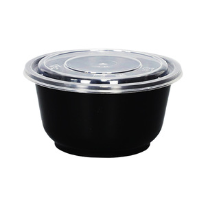 Round Disposable Plastic Bowl With Lid For Soup And Porridge Takeout Packaging 52mm Diameter - Product Image 1