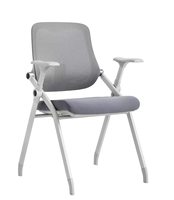 Silla de Entrenamiento Ergonómica Plegable de Malla Ajustable para Estudiantes, con Ruedas, para Oficina, Taller y Estudio, Directo de Fábrica