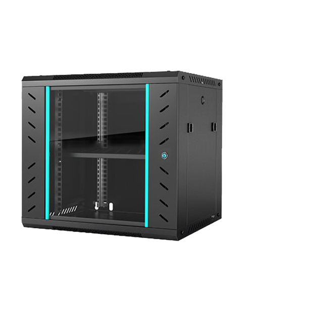 19 Inch Wall Mount Network Cabinet 6U 9U 12U Steel Server Rack for Data Center 600mm Depth Stock Black 60kg Static Load