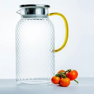 Pichets filtre à eau personnalisés en usine bouteilles <span class=keywords><strong>carafe</strong></span> pichets en verre avec couvercle - Product Image 1