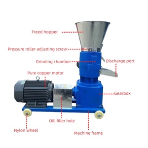 Macchina Elettrica ad Alta Produttività per la Produzione <span class=keywords><strong>di</strong></span> Pellet per Mangimi Animali, Nuova Condizione, 220V, Pelletizzatore per Polli, Mucche, Cavalli - Product Image 4