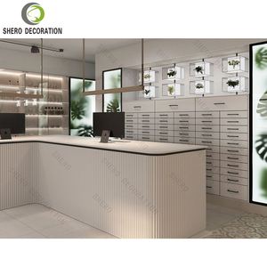 Images de conception de <span class=keywords><strong>pharmacie</strong></span> moderne et tendance, fabrication <span class=keywords><strong>professionnelle</strong></span>, étagères murales en verre, mobilier de <span class=keywords><strong>pharmacie</strong></span> en métal - Product Image 2