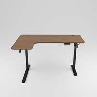 Table de bureau d'ordinateur en forme de L d'angle réglable en hauteur électrique de vente chaude Table de bureau de meubles modernes pour la maison