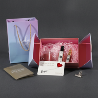 Coffret cadeau de mariage rigide et recyclable personnalisé pour demoiselles d'honneur avec fermeture magnétique, finition mate, construction en carton