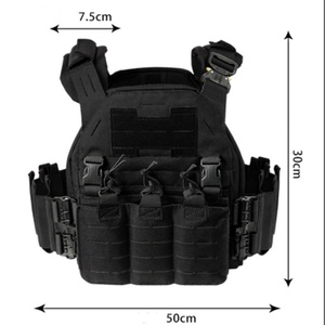 เสื้อเกราะกันกระสุนแบบถอดได้ Black Molle อุปกรณ์ป้องกันตัวทางยุทธวิธี เสื้อเกราะแบบปลดเร็วสำหรับผู้ชาย - Product Image 2