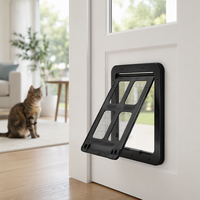 Porte pour animaux de compagnie magnétique en plastique rectangulaire à suspendre, sans découpe, pour moustiquaire de fenêtre, pour chats et petits chiens
