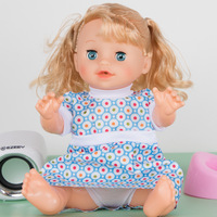 Poupée bébé Fat Boy pour jeu d'imitation, robe de princesse parlante, jouet en plastique pour enfants avec fonction clignotante, cadeau du Nouvel An