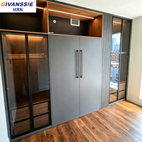 Armoire murale moderne de luxe Queen, pliable verticalement, gain de place, multifonctionnelle, en bois de pin, avec rangement assorti