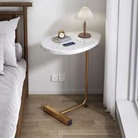 Mesa Consola Esquinera Mini Roja Contemporánea y Sencilla para Dormitorio, Sala de Estar, Villa u Hotel, Fabricada en MDF