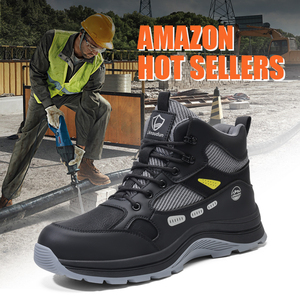 Lanoudun Automne Chaussures <span class=keywords><strong>de</strong></span> sécurité montantes confortables à tête en acier, résistantes à l'usure, anti-écrasement, anti-perçage, vente en gros en usine - Product Image 5