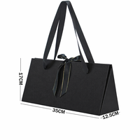 Boîte-cadeau d'emballage de luxe de vin de Champagne de stockage de stockage de portable pliant de luxe de logo personnalisé avec la poignée de ruban