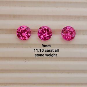 Zafiro rosa cultivado en laboratorio, corte redondo, piedra suelta de calidad premium para la fabricación de joyas artesanales - Product Image 3