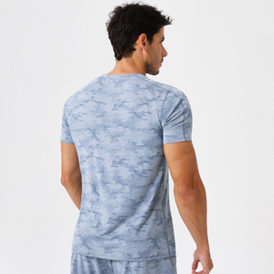 T-shirt à manches courtes pour hommes d'été en gros D-51231, respirant, sans sueur, à séchage rapide, course et fitness, chemise de sport - Product Image 4