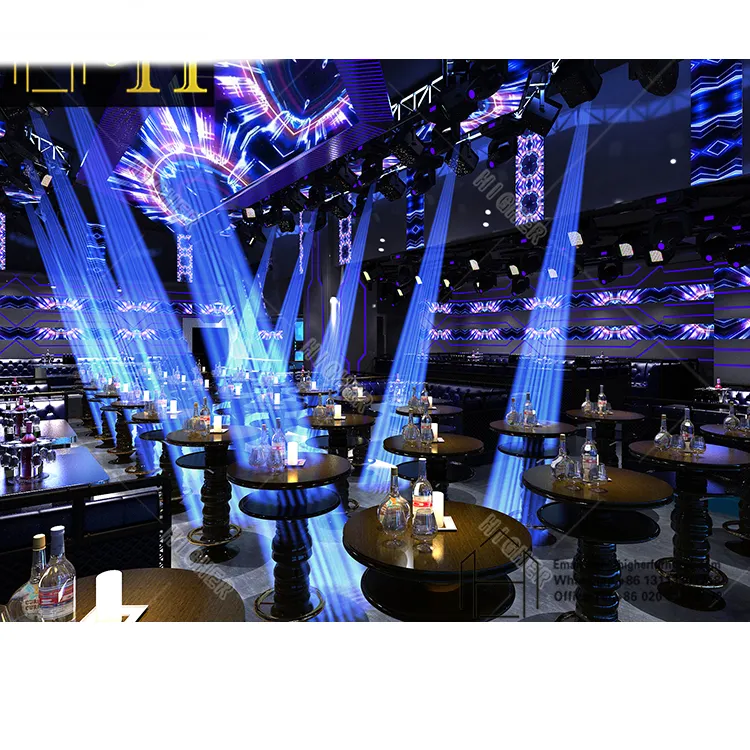 Night Club Shisha Pub Design d'intérieur avec des meubles d'accessoires de luxe fournis par un club de strip-tease moderne