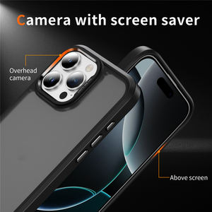 Coque de télé<span class=keywords><strong>phone</strong></span> antichoc translucide mate en PC+TPU avec cadre métallique pour appareil photo, compatible iPhone 17 Air 16 Pro Max 15 14 Plus 13 <span class=keywords><strong>12</strong></span> - Product Image 6