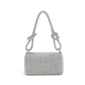 Collezione estiva donna nuova moda geometrica quotidiano borse a tracolla in pelle sintetica con catena di diamanti all'ingrosso per giovani donne - Product Image 2