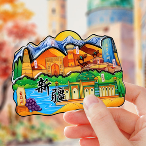 Custom Logo Wooden 3D Fridge Magnets Personalized Tourism Souvenirs Refrigerator Magnet Epoxy Wooden Fridge Magnet - Product Image 2