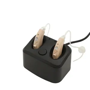 保健用品带充电底座的助听器耳后隐形助听器老年人医用耳式助听器