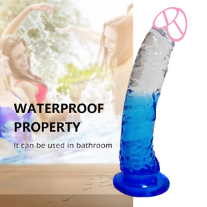 Fabrik Großhandel Bunte Regenbogen Weiches Gelee Echter Penis Dildo Weibliche Masturbation Sexspielzeug Erwachsene Produkte für Frauen Lesben Homosexuell - Product Image 3