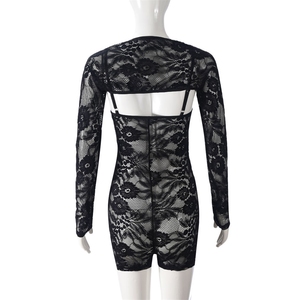 Женский кружевной комбинезон с длинным рукавом - Product Image 4