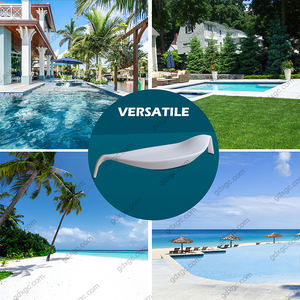 Patio Designer Daybed Sun Bed Meubles en forme <span class=keywords><strong>de</strong></span> feuille Chaises d'extérieur en <span class=keywords><strong>plastique</strong></span> Hôtel Plage Piscine Chaise longue - Product Image 3