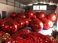 Boule à miroir gonflable géante en PVC, grande taille, décoration réfléchissante, de fête, vente en gros