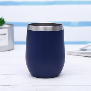 Vaso Térmico de 12oz con Forma de Huevo, Doble Pared, Aislamiento al Vacío, Botella de Agua Deportiva de Acero Inoxidable con Tapa, Tazas Minimalistas de 12oz - Product Image 5