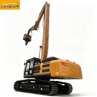 Suministro de fábrica: Accesorios para maquinaria de construcción, brazo de excavadora para pilotes de 10 a 30 metros de longitud, martillo de pilotes para excavadoras de 20-100 toneladas