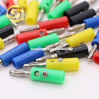 Fiche banane de 4mm avec tête de lanterne à vis Fiche de test sans soudure Prise d'amplificateur audio rouge/noir/jaune/vert/bleu Vente chaude