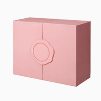 Boîte à bijoux magnétique à double porte avec design personnalisé, boîte cadeau d'anniversaire, boîte mystère, cosmétiques, cadre photo en relief
