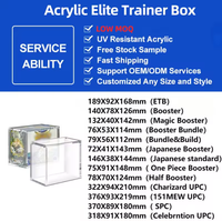 Étui de présentation magnétique moderne personnalisé avec protection UV à 99 %, Prismatik Evolutions Elite Trainer ETB, acrylique de 5 mm d'épaisseur, résistant à l'eau