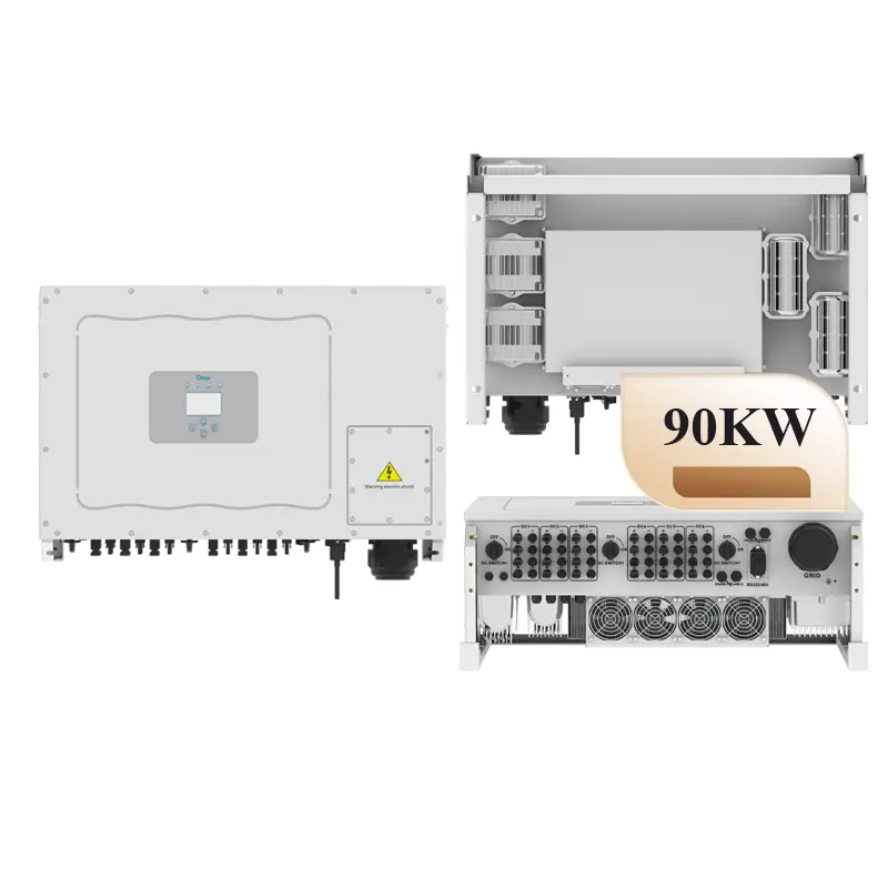 Deye Lai Biến Tần Deye Mặt Trời-70/75/80/90/100/110k-G03 Đầu Ra 90Kw Deye Ba Giai Đoạn Chuỗi Năng Lượng Mặt Trời Biến Tần