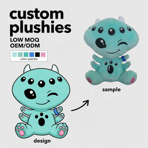 Peluches personnalisées à faible MOQ, jouets en peluche, personnages d'anime, ours en peluche, monstres en peluche, doux pour poupées, anniversaires, en maille - Product Image 3