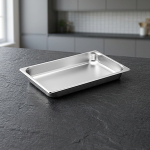Bassin alimentaire polyvalent en acier inoxydable GN, conception empilable pour les plats de chauffe-plats de restaurant - Product Image 1