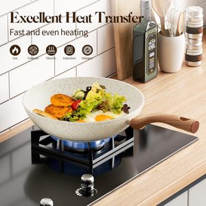 Chất lượng cao cứng anodized trắng không dính gốm Granite nấu ăn chậu <span class=keywords><strong>Cookware</strong></span> sets - Product Image 3