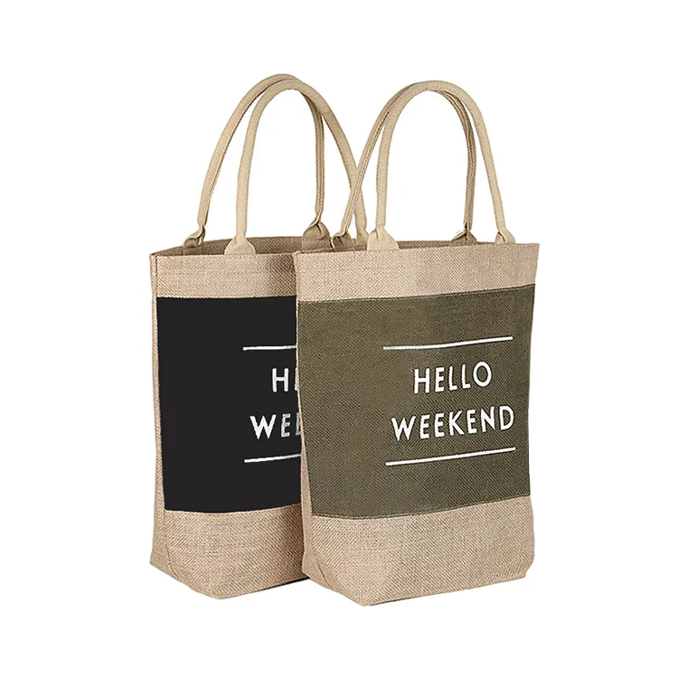Promotional high quality cheap foldable recycle reusable custom jute shopping hemp bags