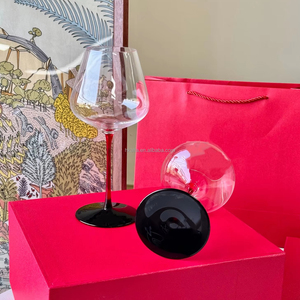 High-Legged Long Stem Eco-Friendly Crystal <b>Red</b> Wine Glass Gift Set Tall Wide-Mouth Cup Set of 2 - Product Image 2