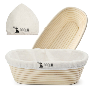 Hot selling oval banneton 30*15*8 cm bread proofing basket hand-craft Indonesia rattan cane fermentation basket