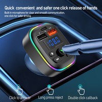 Tragbarer Auto-MP3-Musikplayer mit Schnell-USB-Ladegerät FM-Transmitter Bluetooth Freisprecheinrichtung Radio-Tuner Kombination