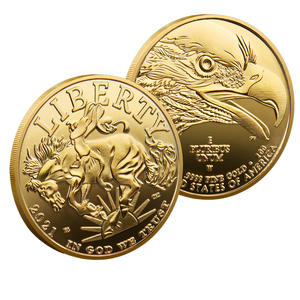 Moneda Conmemorativa Stock 2021 Liberty High Relief Running Horse, Colección de Artesanía Metálica, Recuerdo, Regalo - Product Image 1