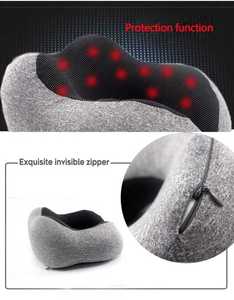 Oreiller de <span class=keywords><strong>cou</strong></span> de voyage de haute qualité avec polyester tricoté en mousse à mémoire de forme pour l'avion et l'hôtel Caractéristiques chauffantes et de refroidissement - Product Image 3