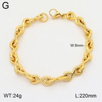 Pulsera de Cadena Gruesa Circular Chapada en Oro con Diseño Geométrico Moderno para Mujeres y Hombres para Uso Diario