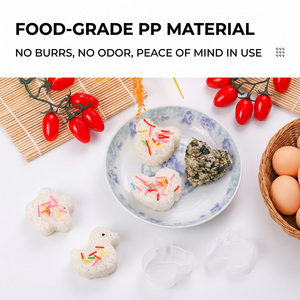 Juego de Moldes Triangulares de Plástico PE Ecológico para Hacer Bolas de Arroz, Herramienta Manual para Preparar <span class=keywords><strong>Sushi</strong></span> y Bento en Casa - Product Image 6