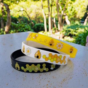 Customized Little Bee Colorful Printed <b>Cute</b> Cartoon Pattern Wrist Band Theme Party Jewelry Men's and Women's Silicone <b>Bracelet</b> - Product Image 6