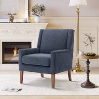 Fauteuil d'appoint moderne durable avec dossier solide en tissu, idéal pour salon, chambre à coucher, lecture, mobilier de maison
