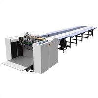 Machine d'encollage et d'alimentation automatique de feuilles de papier pour la fabrication de boîtes rigides, boîtes à cigarettes, boîtes à bijoux