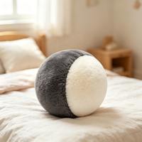 Jouet pour animaux de compagnie en peluche ronde personnalisé, conception OEM, tissu doux, cadeau de fête, approvisionnement en gros pour petits animaux